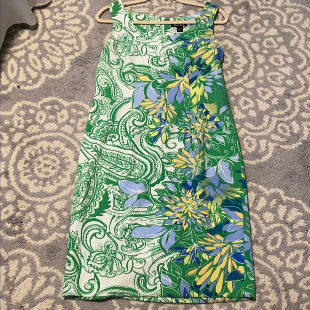 Womens Dana Kay tropical sleeveless sheath dress 8